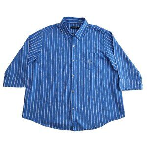 Lauren Ralph Lauren Green Label Pajama Top Women's XL Blue White Stripe Classic